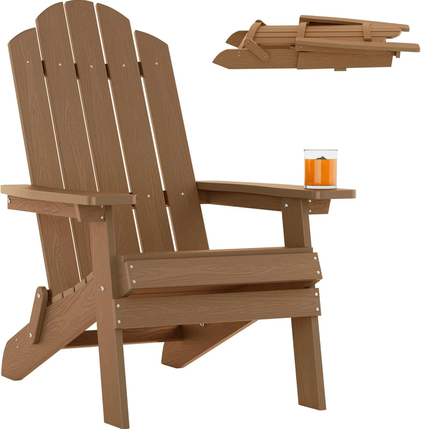 MXIMU Folding Adirondack Chair for Outdoor | Easy Assembly & Comfortable Design - main product image