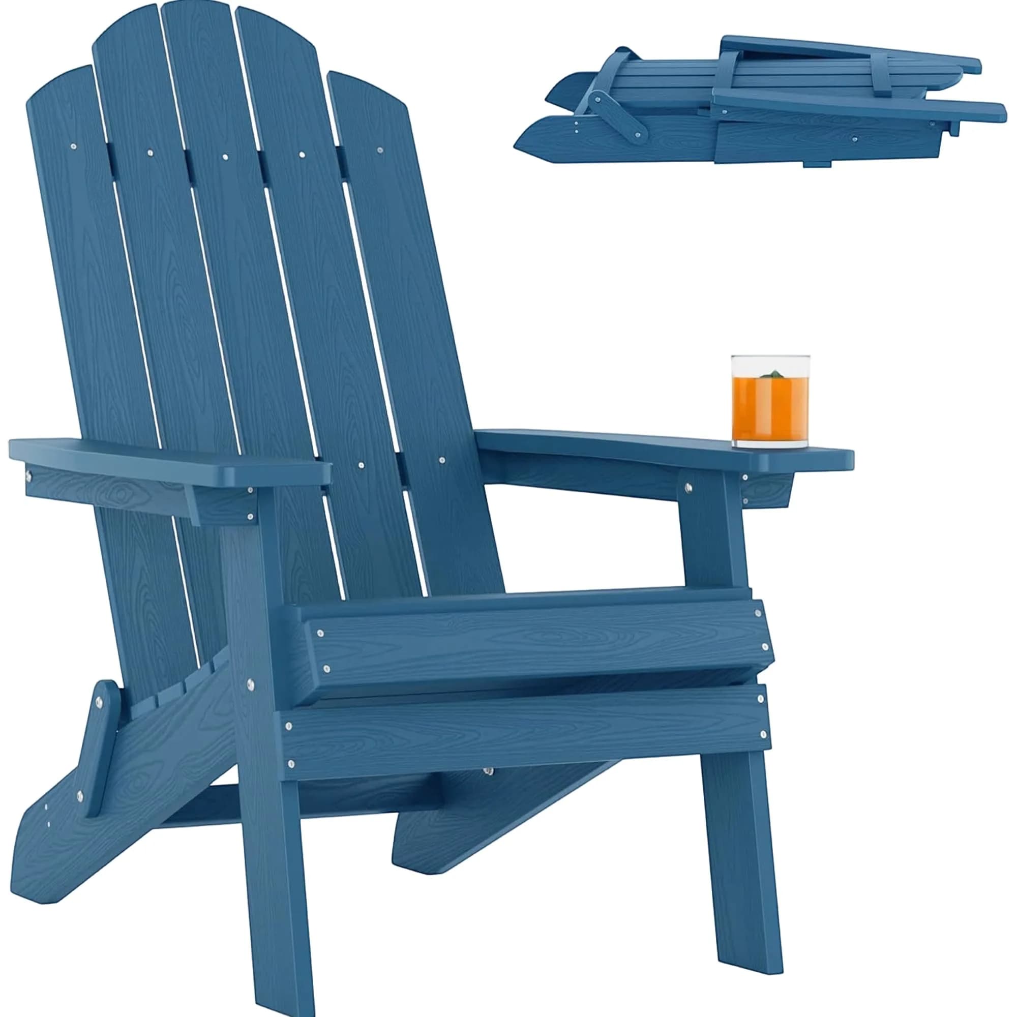 MXIMU Folding Adirondack Chair for Outdoor | Easy Assembly & Comfortable Design - main product image