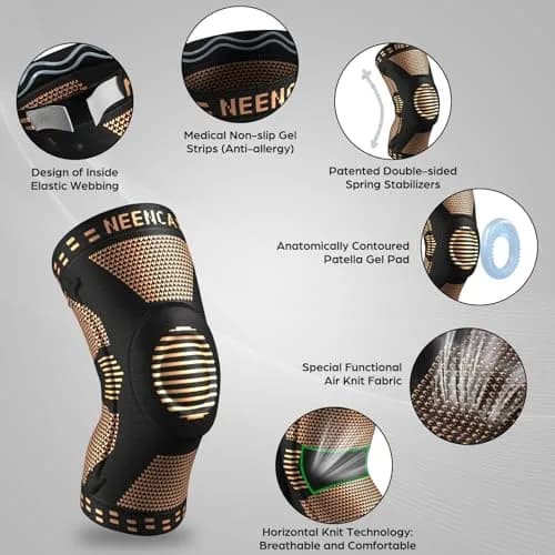 NEENCA Professional Knee Brace for Pain Relief | Medical Support with Patella Pad & Stabilizers, FSA/HSA Approved thumbnail 2