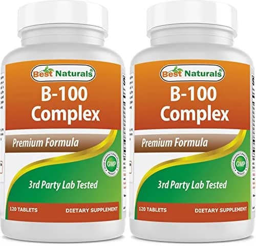Best Naturals B 100 Complex 120 Tablets | B Vitamins for Energy & Immunity thumbnail 1