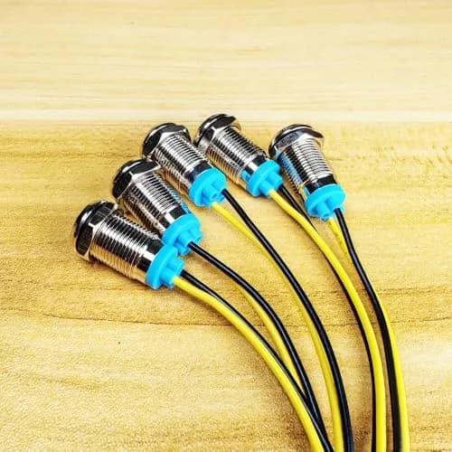Gebelit White 5pcs 10mm LED Metal Indicator Light 220VAC Waterproof Signal Lamp | Industrial Electrical Indicator Lights thumbnail 3