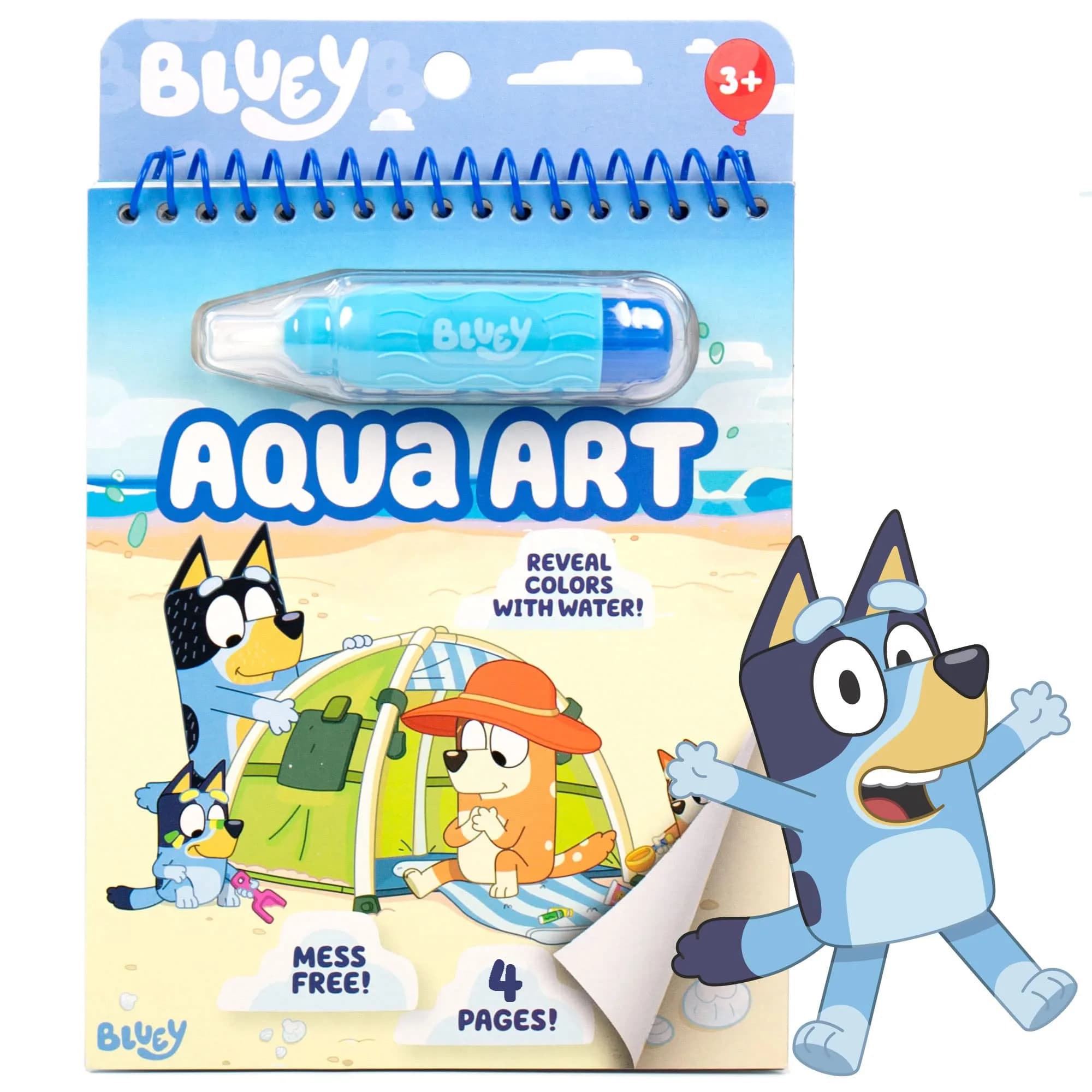Horizon Group USA Bluey Aqua Art Pad with Water Pen | Reusable No-Mess Drawing & Coloring Activity Book for Kids Ages 3+ - main product image