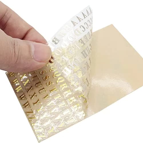 SIXQJZML Mini Alphabet Number Stickers 4.5mm (0.18 inch) | Glitter Alloy Self-Adhesive Letters for Crafts thumbnail 5