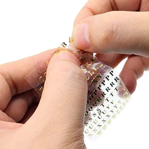 SIXQJZML Mini Alphabet Number Stickers 3mm | Glitter Alloy Self-Adhesive Letters for Resin Crafts & Scrapbooking thumbnail 6