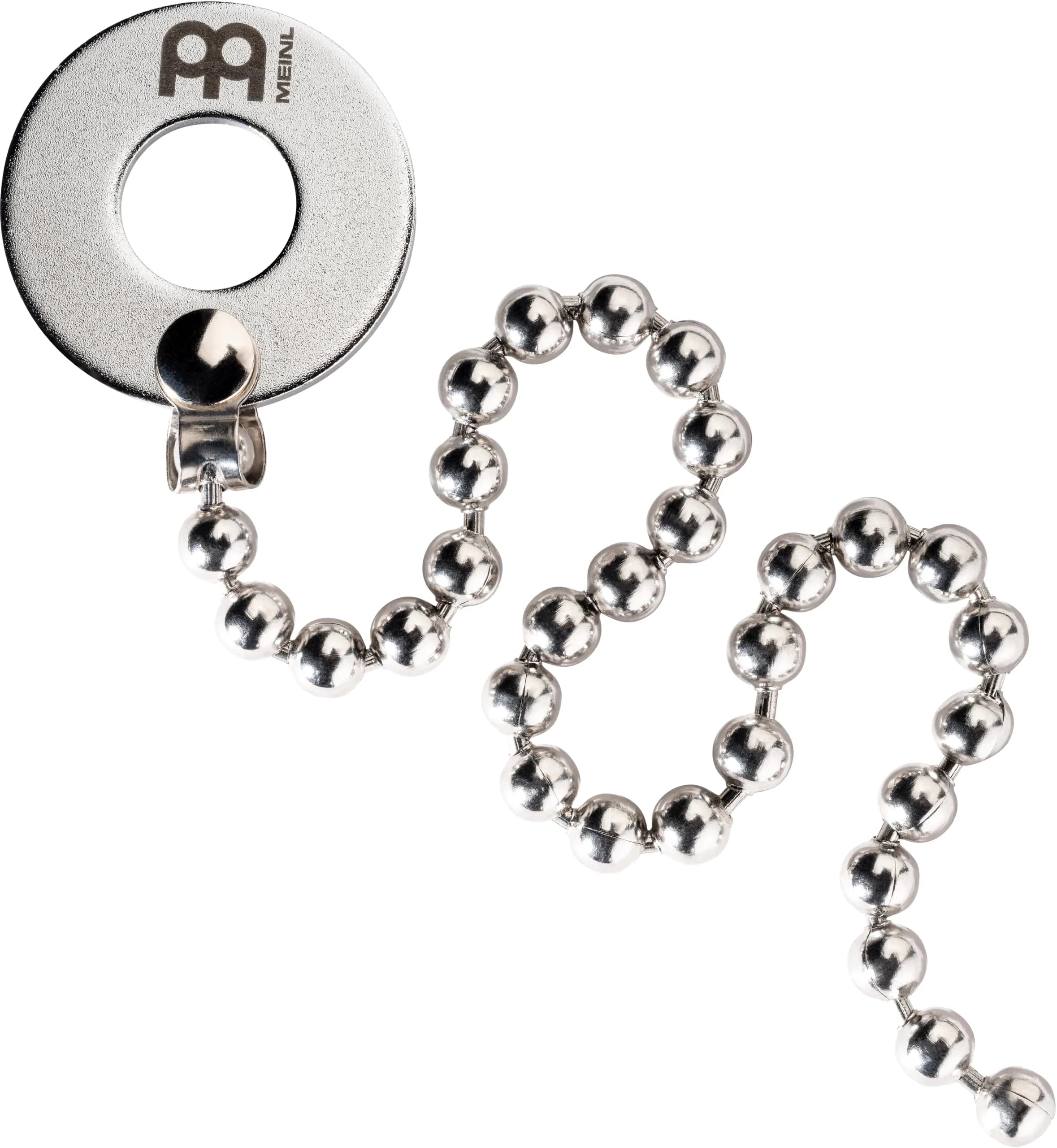 Meinl Percussion Heavy Cymbal Bacon Sizzler — 10.5" Stainless Steel Chain, No-Drill Rivet Sound - main product image