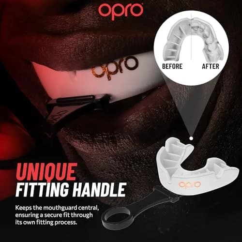 OPRO Bronze Level UFC Black Adult Moldable Mouth Guard for Impact Sports thumbnail 4