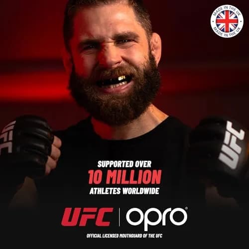 OPRO Bronze Level UFC Black Adult Moldable Mouth Guard for Impact Sports thumbnail 2