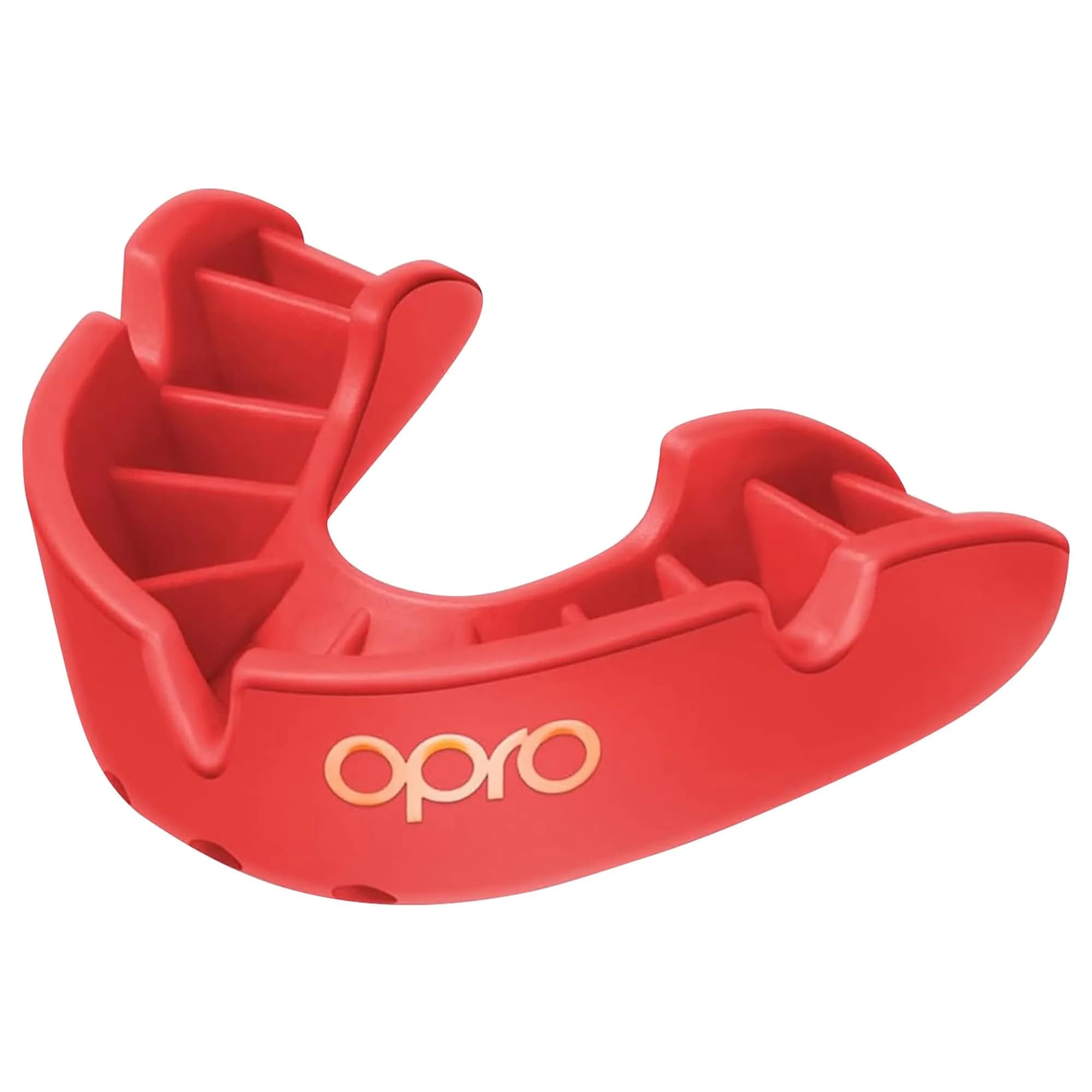 OPRO Bronze Level Moldable Mouth Guard Essential Fit - Red, Adult Size | Ultimate Sports Impact Protection