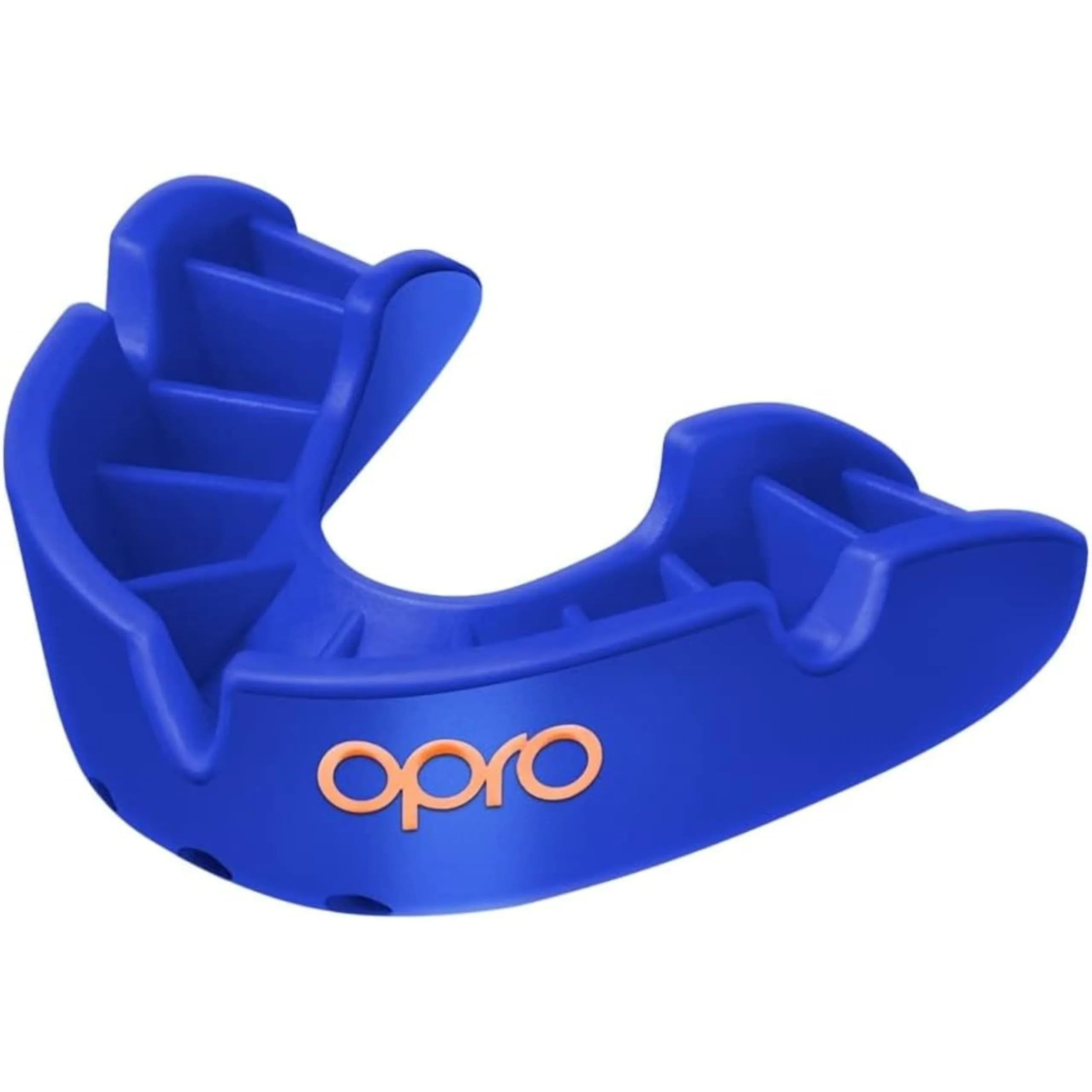OPRO Bronze Level Youth Moldable Mouth Guard - Essential Fit, Blue for Boxing, MMA & Impact Sports