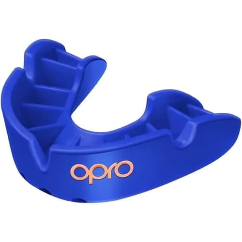 OPRO Bronze Level Youth Moldable Mouth Guard - Essential Fit, Blue for Boxing, MMA & Impact Sports thumbnail 1