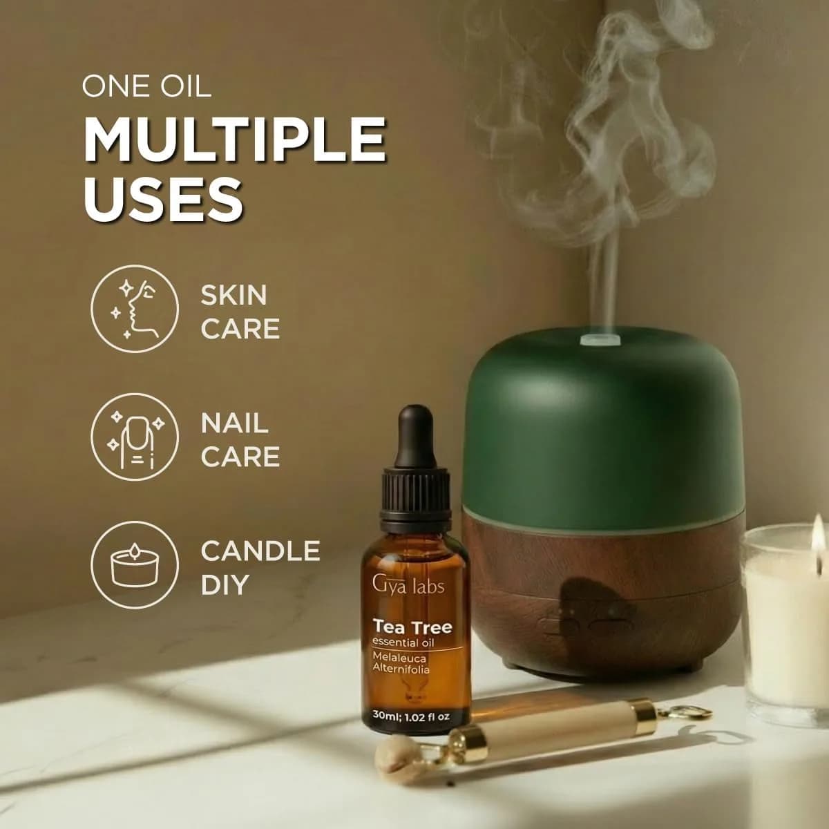 Gya Labs 100% Pure Tea Tree Essential Oil | Hair, Skin, Scalp & Candle Making Scent (1.02 Fl Oz / 30 ml) thumbnail 5
