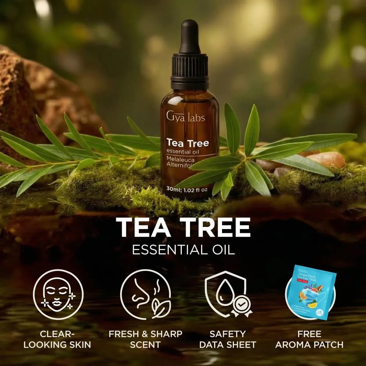Gya Labs 100% Pure Tea Tree Essential Oil | Hair, Skin, Scalp & Candle Making Scent (1.02 Fl Oz / 30 ml) thumbnail 7