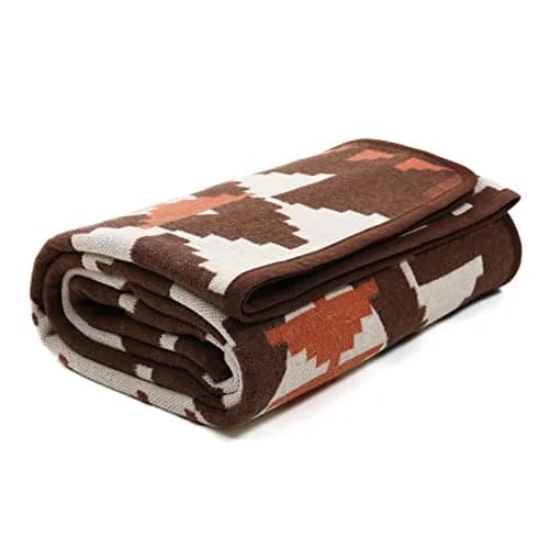 ACUSHLA Merino Wool Camping Blanket Aztec Brown | Breathable, Warm & Soft thumbnail 1