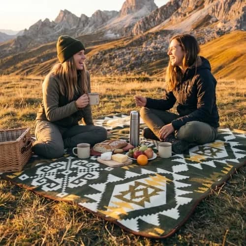 ACUSHLA Merino Wool Camping Blanket 163cm x 200cm (63" x 79") | Warm, Soft, Breathable Outdoor Throw thumbnail 3