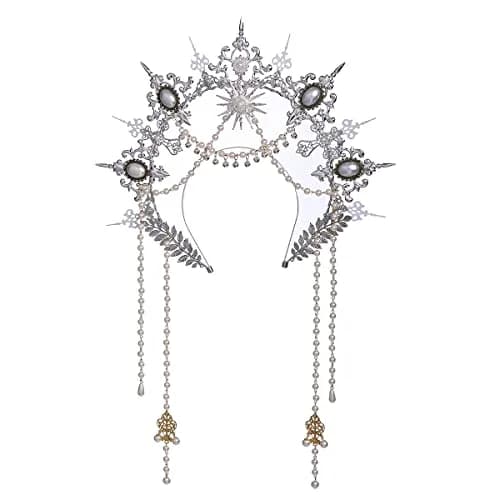 BLESSUME Silver Halo Crown Headband | Costume Accessory for Women (1 Count) thumbnail 1