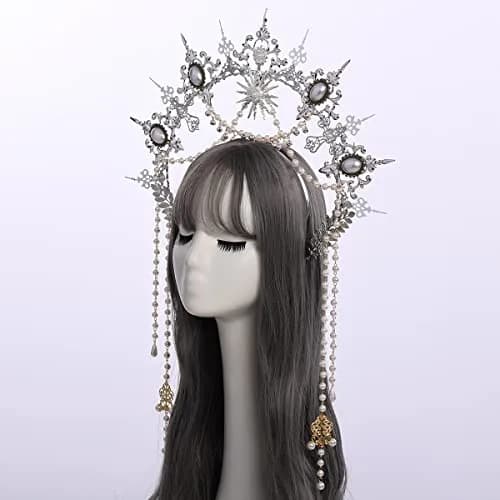 BLESSUME Silver Halo Crown Headband | Costume Accessory for Women (1 Count) thumbnail 4