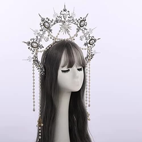 BLESSUME Silver Halo Crown Headband | Costume Accessory for Women (1 Count) thumbnail 3