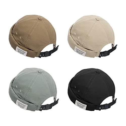 Croogo Sailor Watch Cap Rolled Cuff Beanie Hat - Black (56-60cm) thumbnail 6
