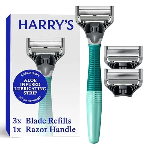 Harry's Original Shaving Kit for Men - Razor Handle & 3 German-Engineered Blades | Sage thumbnail 1