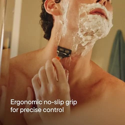 Harry's Original Shaving Kit for Men - Ocean Blue Handle with 3 German-Engineered 5-Blade Refills | Close Shave thumbnail 5