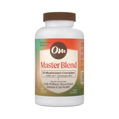 OM MUSHROOM SUPERFOOD Master Blend Mushroom Capsules 168 Count | Supports Immunity & Stress Relief thumbnail 1