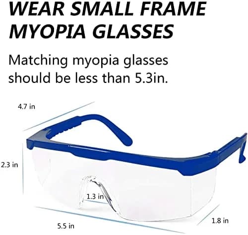 mozeeda 5-Pack Safety Goggles for Men & Women | Over-Glasses Fit, Anti-Fog, Anti-Scratch, Impact-Resistant thumbnail 2