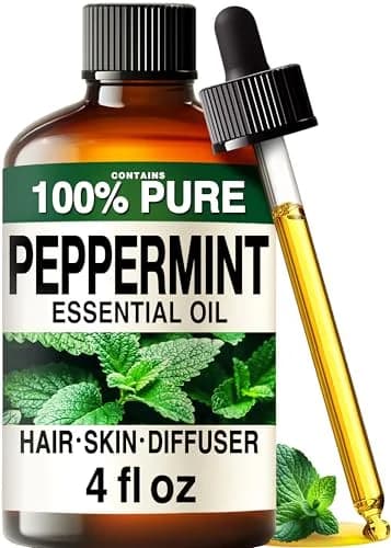 KUKKA Essential Oils Peppermint Essential Oil 118ml (4 Fl Oz) | Pure, Organic, Steam Distilled for Aromatherapy & Skin thumbnail 1