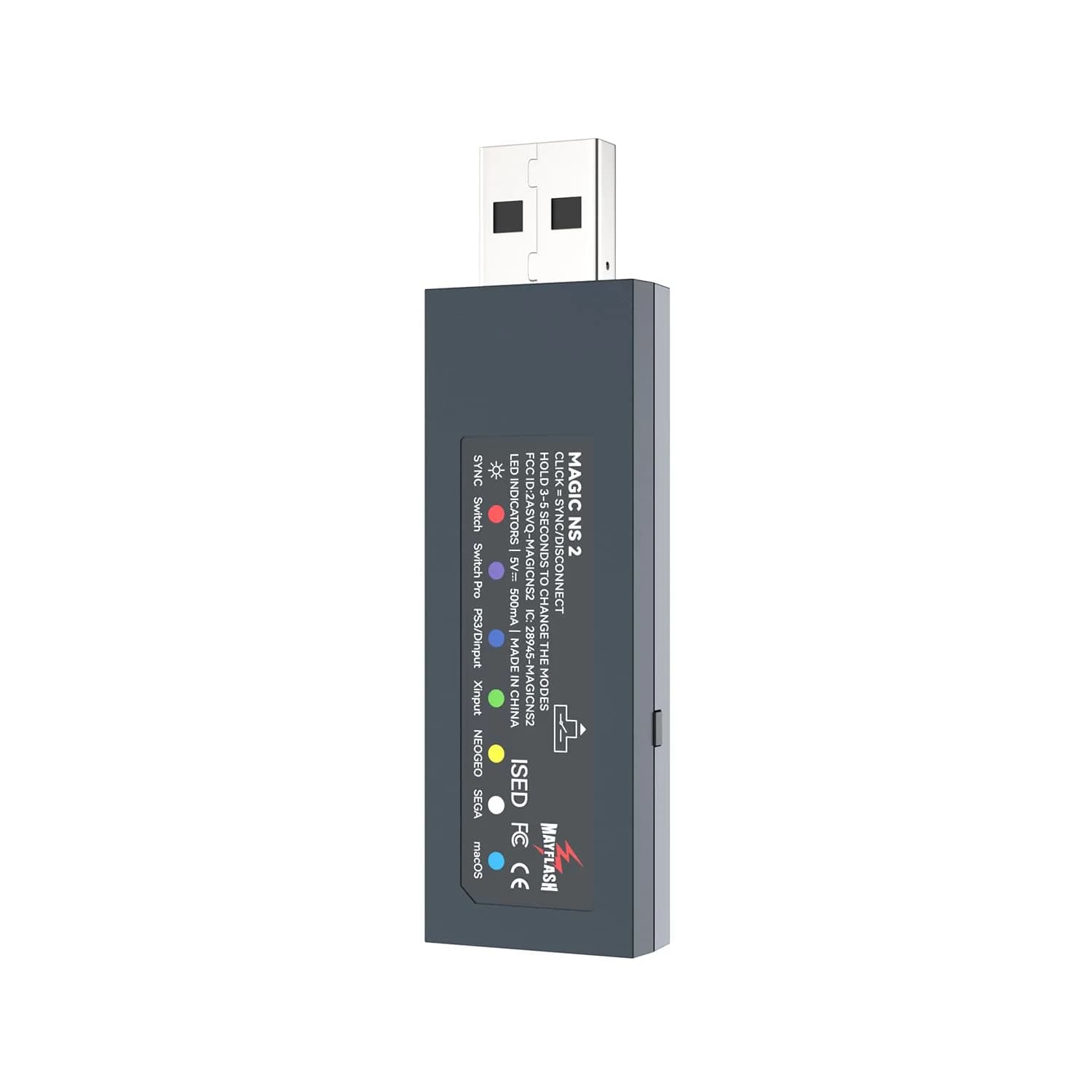 Mayflash Magic NS 2 Wireless Bluetooth USB Adapter for Switch & PC | Supports Xbox & PS5 Controllers - main product image