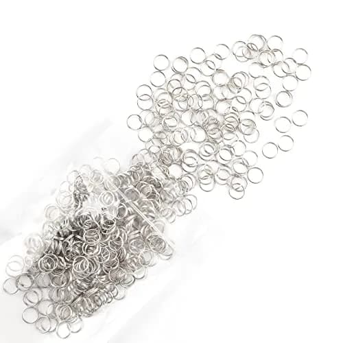 Uniclife 8 mm Metal Split Jump Rings 500 PCS | Durable Jewelry Connectors for DIY Crafts thumbnail 1