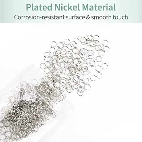 Uniclife 8 mm Metal Split Jump Rings 500 PCS | Durable Jewelry Connectors for DIY Crafts thumbnail 6