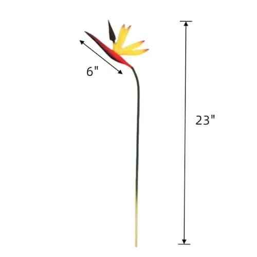Corkwaw 8 Pack Artificial Bird of Paradise Flowers 55 cm (21-1/2 Inch) | Realistic Yellow Tropical Decor thumbnail 4