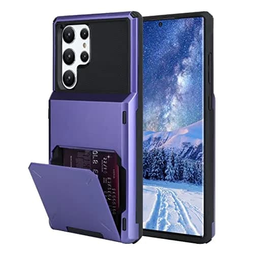 Marphe Wallet Case for Samsung Galaxy S22 Ultra with 4 Card Credit Holder | Double-Layer Shockproof & Card Slot thumbnail 1