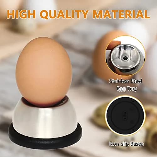 MIATTCLD Egg Piercer Stainless Steel Needle Egg Punch 26g (0.92 oz) | Prevents Breakage & Eases Peeling thumbnail 2