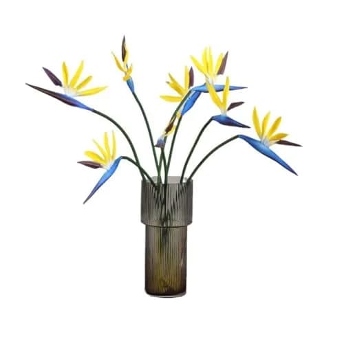 Corkwaw 8 Pack 55cm (21.5 Inch) Artificial Bird of Paradise Flowers | Realistic Ocean Blue Tropical Plant Decor thumbnail 1