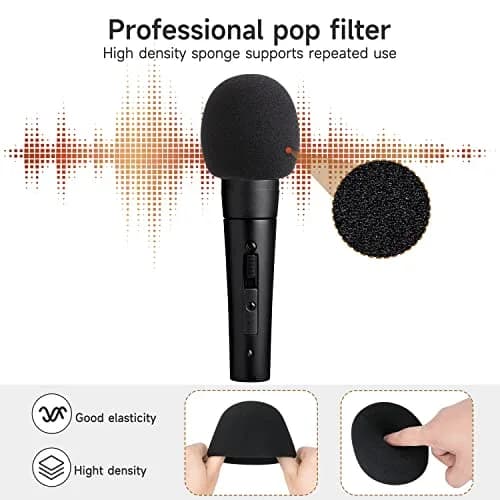 WIBOND Foam Mic Cover for Shure SM58, 2-Pack Black | Reduces Wind Noise & Plosives thumbnail 4