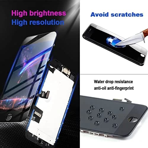 SIMDOG Black LCD Display Screen Replacement for iPhone 7 (4.7-inch) with Repair Tools | Incell Technology thumbnail 6