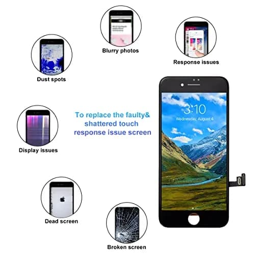 SIMDOG Black LCD Display Screen Replacement for iPhone 7 (4.7-inch) with Repair Tools | Incell Technology thumbnail 2