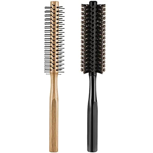 Geiserailie 2 Pieces Round Hair Comb Set 21 cm (8.26 inches) | Bristle & Wood Massage Brushes thumbnail 1