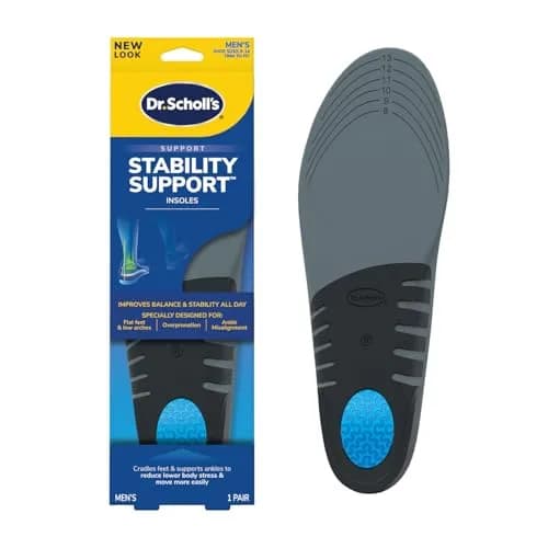 Dr. Scholl's Stability Support Insoles for Men, Size 8-14 (Gray) | Arch Support thumbnail 1