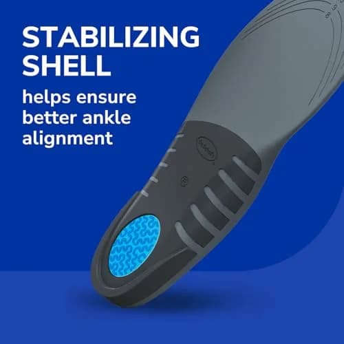 Dr. Scholl's Stability Support Insoles for Men, Size 8-14 (Gray) | Arch Support thumbnail 5