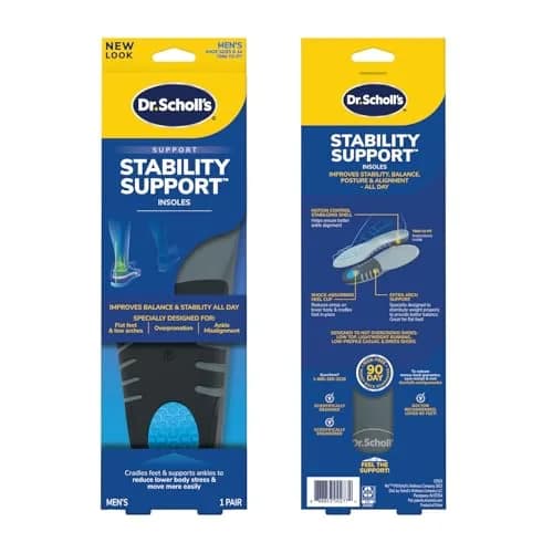 Dr. Scholl's Stability Support Insoles for Men, Size 8-14 (Gray) | Arch Support thumbnail 8
