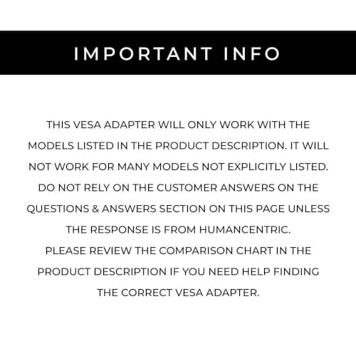 HumanCentric VESA Mount Adapter for Samsung Curved Monitors | Compatible with U32R590, U32R590C, U32R592, U32R591 thumbnail 6