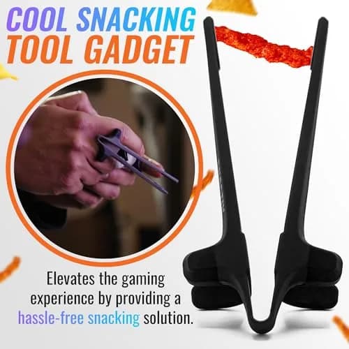 SNACTIV PRO Finger Chopsticks for Gamers - Black, 1 Unit | Mess-Free Snacking Solution thumbnail 3