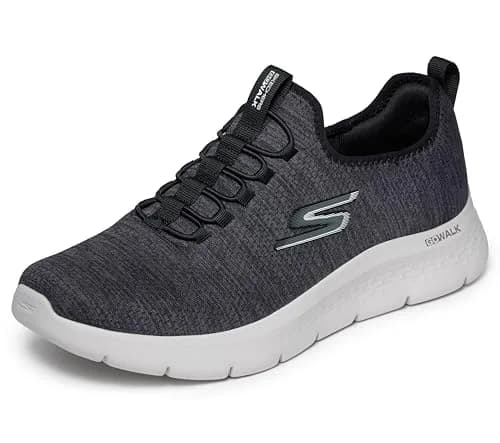 Skechers Men's Go Walk Flex Ultra Walking Shoes Black/White Size 16 (US Men's 16 / EU 49.5 / 30cm) | Lightweight Comfort for Daily Wear thumbnail 1