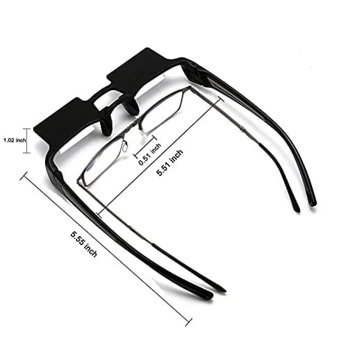 Sigvetan Lazy Glasses Laying Down Light Prism Glasses 0.39 in Wide | Neck Relaxer for Lying Down Reading & Watching TV (Grey) thumbnail 3