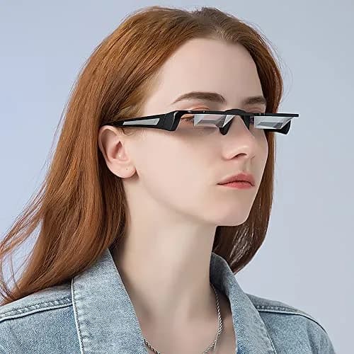 Sigvetan Lazy Glasses Laying Down Light Prism Glasses 0.39 in Wide | Neck Relaxer for Lying Down Reading & Watching TV (Grey) thumbnail 4