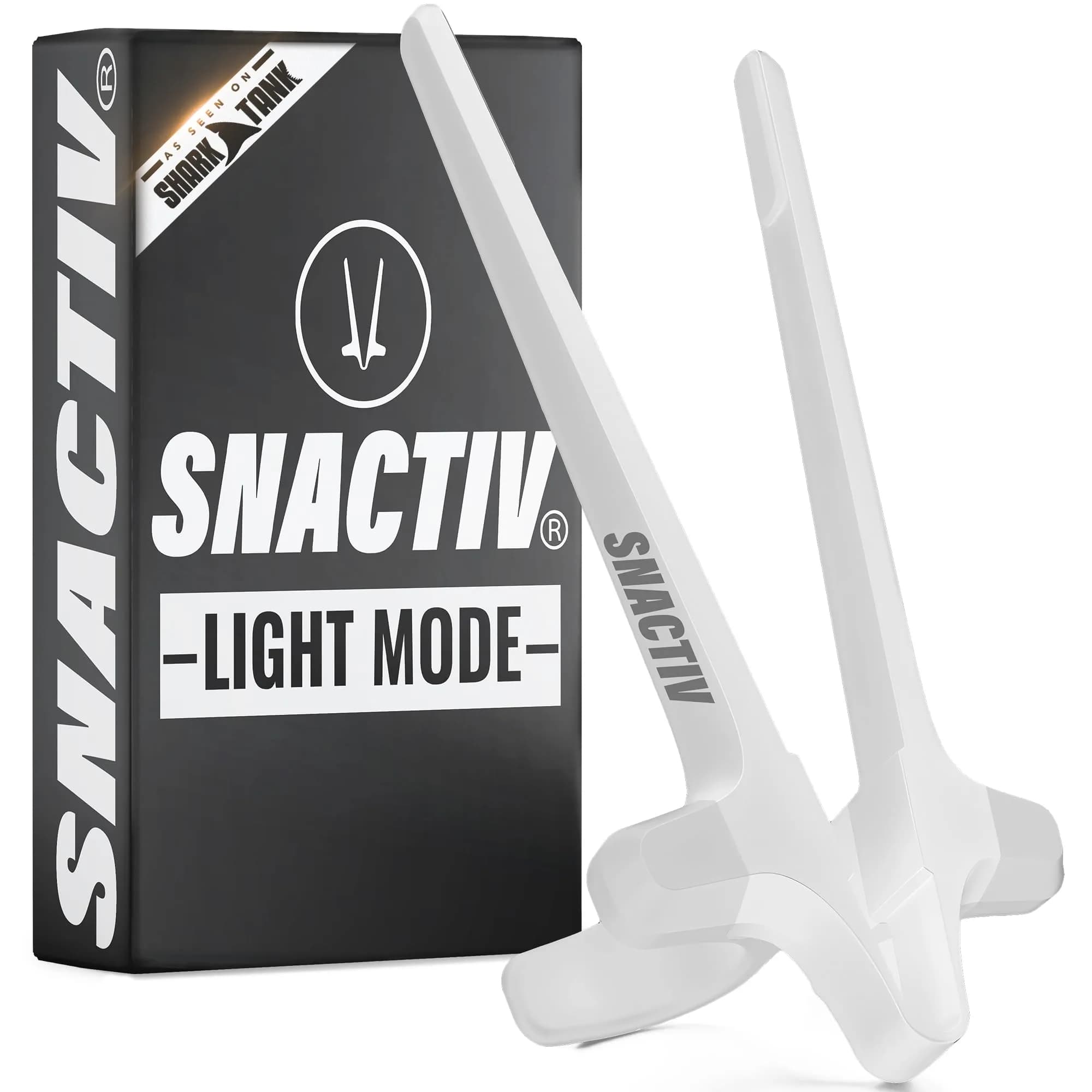 SNACTIV PRO Finger Chopsticks for Gamers - Glow in the Dark, 1 Piece | Mess-Free Snacking Solution — Light Mode