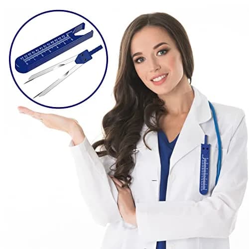 Frienda Blue EKG Calipers with Ruler | 18 cm (7.05 Inch) Stainless Steel Medical Tool thumbnail 6