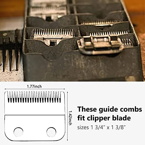 AFANSO Mega Hair Clipper Guards 8pcs Gray 32mm-76mm (1.25-3 Inch) | Precision Hair Cutting Guide Combs for Home Barbers thumbnail 5