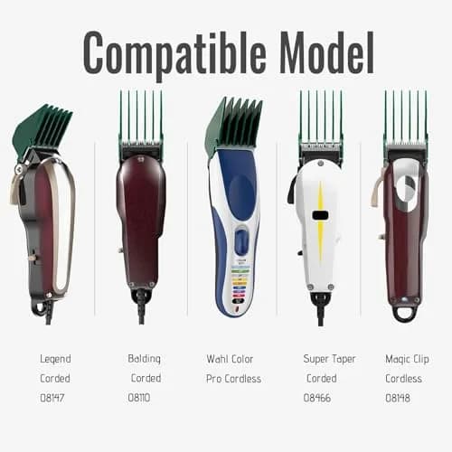 AFANSO Green 8pcs 3 Inch Hair Clipper Guards Set | Extra Long Cut for Wahl Full Size Clippers thumbnail 6